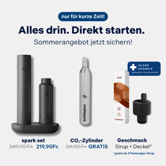Mobiler Wassersprudler mit Geschmack