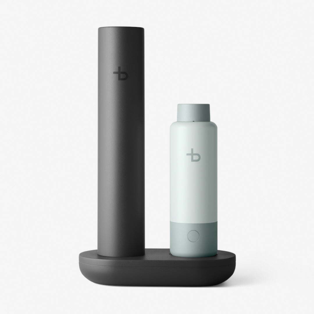 Der mobile Wassersprudler von bottleplus: Das spark set in der Farbe jade